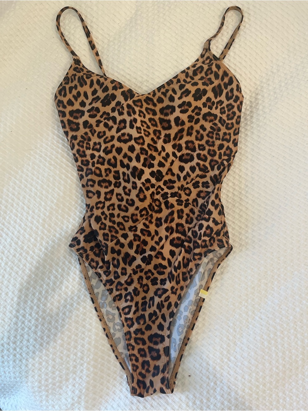 summersalt Tan and Black Leopard-Accent One-Piece Swimwear